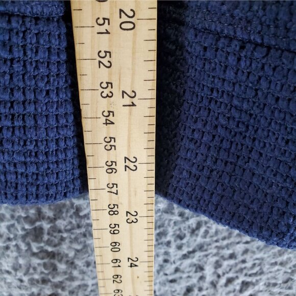 90 Degree Sweater Womens Medium Navy Blue Waffle Knit Zip Cardigan *NWT* - Picture 5 of 10